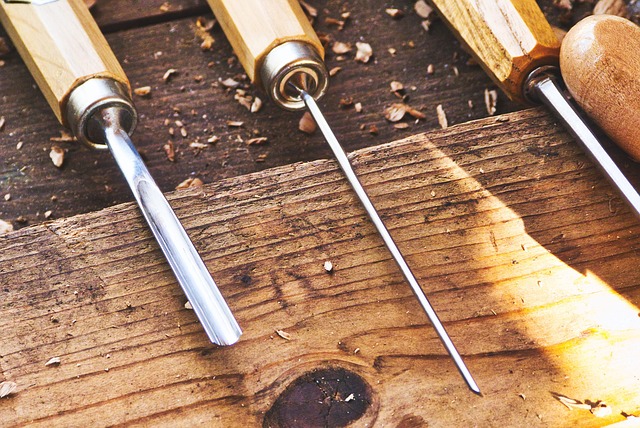 woodworking course notes tools and natural wood boards in cozy workshop
